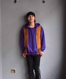 Hooked vintageスウェード フリンジベスト
