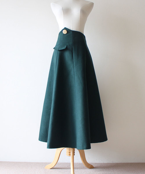 Sawa a la mode（サワアラモード）の「カッティングが美しいロングスカート（スカート・レディース・グリーン・FREE）」の13枚目の写真