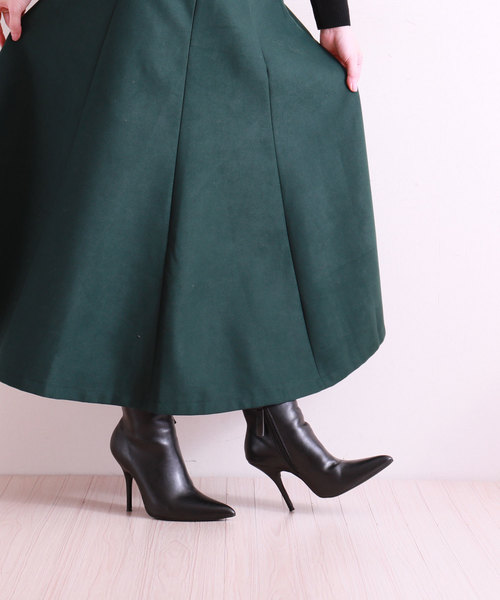 Sawa a la mode（サワアラモード）の「カッティングが美しいロングスカート（スカート・レディース・グリーン・FREE）」の14枚目の写真