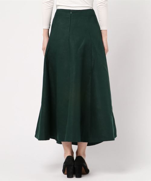 Sawa a la mode（サワアラモード）の「カッティングが美しいロングスカート（スカート・レディース・グリーン・FREE）」の3枚目の写真