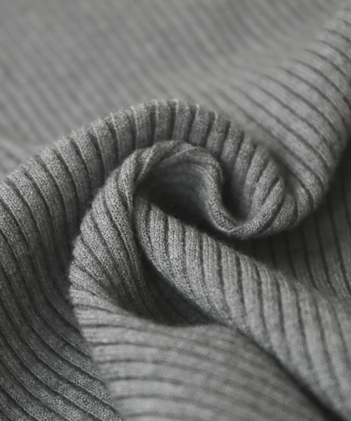 n'OrLABEL(ノアールレーベル)の「『パフスリーブデザインリブニット』(ニット/セーター・レディース・チャコールグレー/ブラック/レッド/アイボリー/ダークグリーン/ピンクベージュ/ブルー・FREE)」の10枚目の写真