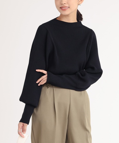 n'OrLABEL(ノアールレーベル)の「『パフスリーブデザインリブニット』(ニット/セーター・レディース・チャコールグレー/ブラック/レッド/アイボリー/ダークグリーン/ピンクベージュ/ブルー・FREE)」の17枚目の写真