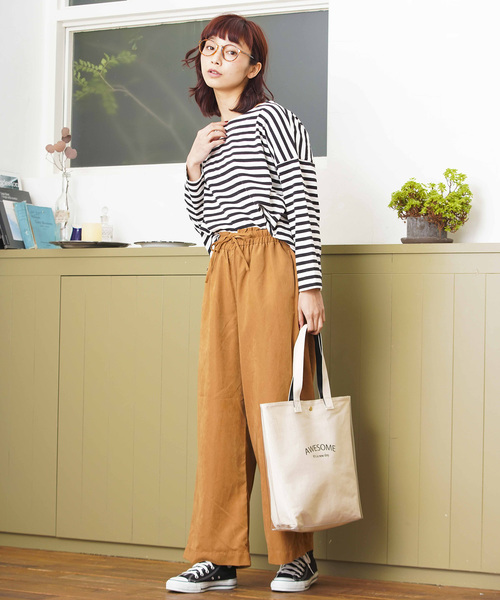 WEGO（ウィゴー）の「WEGO/ピーチサテンワイドパンツ（その他パンツ・レディース・ライトピンク/ブラック/サックスブルー/キャメル・MEDIUM/LARGE/SMALL）」の18枚目の写真