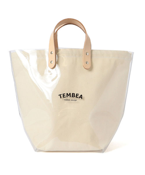 TEMBEA（テンベア）の「TEMBEA:PVC DELIVERY TOTE M◇（トートバッグ・レディース・パープル/オフホワイト・ONE SIZE）」の4枚目の写真