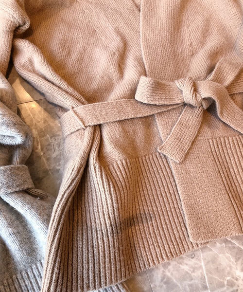 TRUNC（トランクエイティーエイト）の「Waist Cord  Design Cardigan（カーディガン/ボレロ・レディース・ベージュ/その他・FREE）」の9枚目の写真