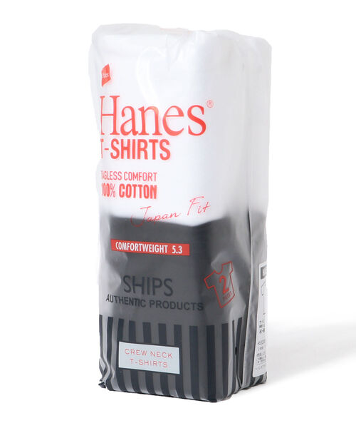HANES(ヘインズ)の「Hanes×SHIPS: 別注 NEW Japan Fit COMFORT WEIGHT 5.3/2P COMBI TEE (2枚組)(Tシャツ/カットソー・メンズ・ブラック/ネイビー・SMALL/MEDIUM/LARGE/X-LARGE)」の8枚目の写真
