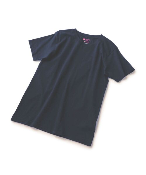 HANES(ヘインズ)の「Hanes×SHIPS: 別注 NEW Japan Fit COMFORT WEIGHT 5.3/2P COMBI TEE (2枚組)(Tシャツ/カットソー・メンズ・ブラック/ネイビー・SMALL/MEDIUM/LARGE/X-LARGE)」の5枚目の写真