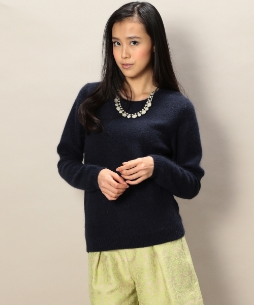 BEAUTY&YOUTH UNITED ARROWS（ビューティーアンドユースユナイテッドアローズ）の「BYSF 5G アンゴラニットプルオーバー　◆（ニット/セーター・レディース・オフホワイト/ライトグレー/ワインレッド/ネイビー・フリー）」の4枚目の写真