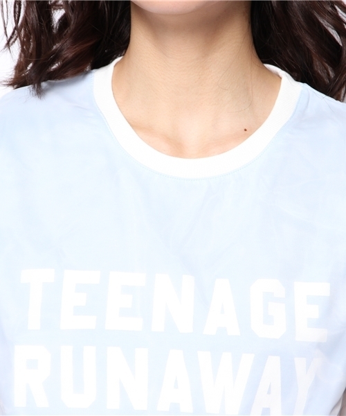 WEGO（ウィゴー）の「WEGO/オーガンジープリントスウェット（スウェット・レディース・オフホワイト/ブラック/サックスブルー・FREE）」の4枚目の写真