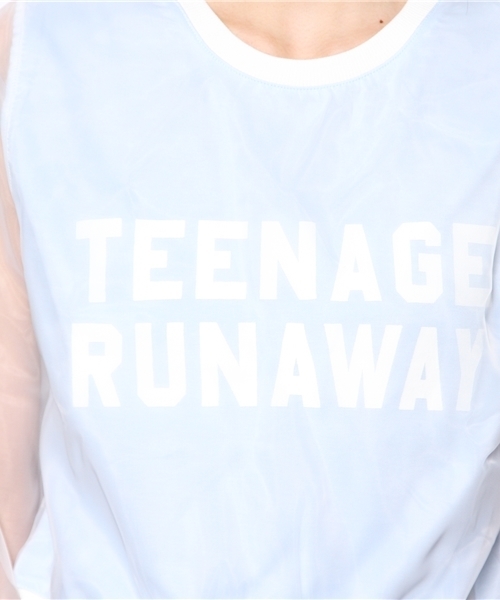 WEGO（ウィゴー）の「WEGO/オーガンジープリントスウェット（スウェット・レディース・オフホワイト/ブラック/サックスブルー・FREE）」の6枚目の写真