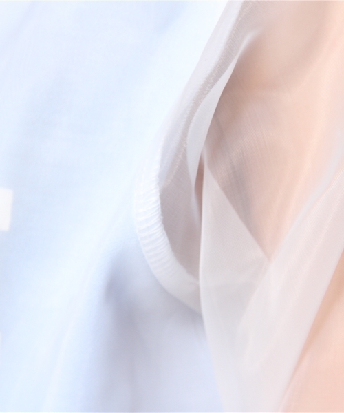 WEGO（ウィゴー）の「WEGO/オーガンジープリントスウェット（スウェット・レディース・オフホワイト/ブラック/サックスブルー・FREE）」の7枚目の写真