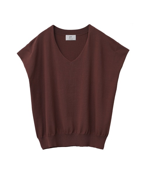 1er Arrondissement（プルミエアロンディスモン）の「ニュアンスVネックカットソー（ニット/セーター・レディース・ブラック/ホワイト/ブラウン/ベージュ・FREE）」の17枚目の写真