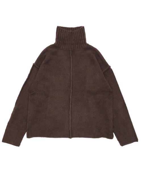 select MOCA(セレクトモカ)の「リンキングオーバーサイズタートルニット(ニット/セーター・レディース・アッシュグレー/ブラック/ブラウン/アイボリー/ダークブルー・FREE)」の19枚目の写真