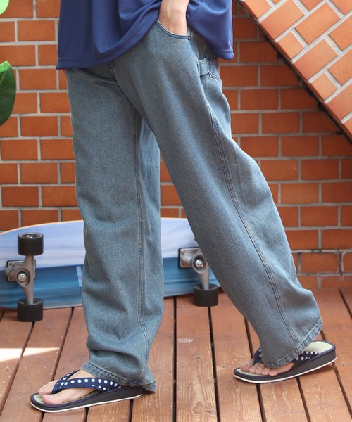 ８(eight)（エイト）の「デニムペインターパンツ（デニムパンツ・メンズ・ブラック/インディゴブルー/ブルー/オフホワイト/その他1/その他2/グリーン/ブラック系その他/オレンジ/パープル/レッド/ホワイト系その他/ブラック系その他2/ブラック系その他3/ライトインディゴブルー/ブラック系その他4/ライトグレー/ネイビー/ブルー系その他/チャコール/ベージュ/ブラック系その他5/サックスブルー/オリーブ・MEDIUM/LARGE/X-LARGE）」の18枚目の写真