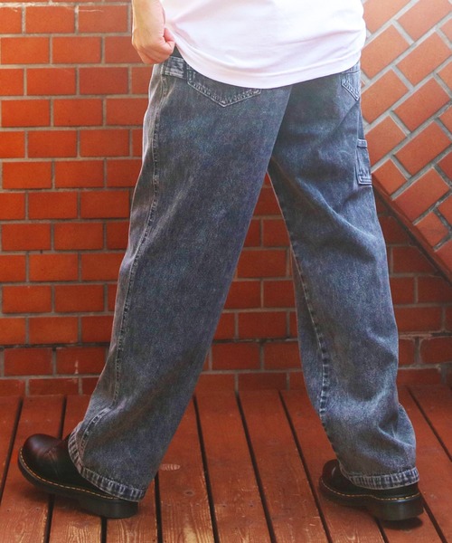 ８(eight)（エイト）の「デニムペインターパンツ（デニムパンツ・メンズ・ブラック/インディゴブルー/ブルー/オフホワイト/その他1/その他2/グリーン/ブラック系その他/オレンジ/パープル/レッド/ホワイト系その他/ブラック系その他2/ブラック系その他3/ライトインディゴブルー/ブラック系その他4/ライトグレー/ネイビー/ブルー系その他/チャコール/ベージュ/ブラック系その他5/サックスブルー/オリーブ・MEDIUM/LARGE/X-LARGE）」の7枚目の写真