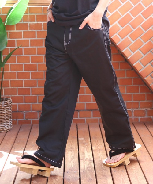 ８(eight)（エイト）の「デニムペインターパンツ（デニムパンツ・メンズ・ブラック/インディゴブルー/ブルー/オフホワイト/その他1/その他2/グリーン/ブラック系その他/オレンジ/パープル/レッド/ホワイト系その他/ブラック系その他2/ブラック系その他3/ライトインディゴブルー/ブラック系その他4/ライトグレー/ネイビー/ブルー系その他/チャコール/ベージュ/ブラック系その他5/サックスブルー/オリーブ・MEDIUM/LARGE/X-LARGE）」の8枚目の写真