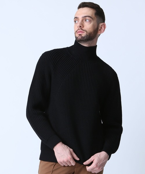 BATONER ブラック タートルネック セーター BN-19FM-022 BATONER（バトナー）の「【BATONER】シグネチャータートルネック/BN