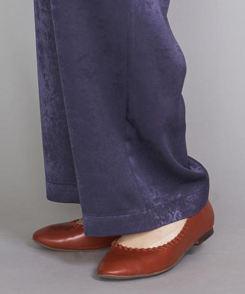 BEAUTY&YOUTH UNITED ARROWS（ビューティーアンドユースユナイテッドアローズ）の「BY スウェードライクサテンワイドパンツо（その他パンツ・レディース・ネイビー/その他1/オリーブ・SMALL/MEDIUM）」の17枚目の写真