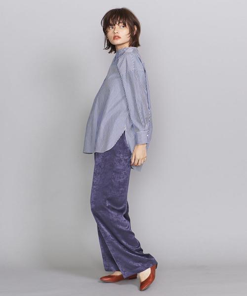 BEAUTY&YOUTH UNITED ARROWS（ビューティーアンドユースユナイテッドアローズ）の「BY スウェードライクサテンワイドパンツо（その他パンツ・レディース・ネイビー/その他1/オリーブ・SMALL/MEDIUM）」の13枚目の写真