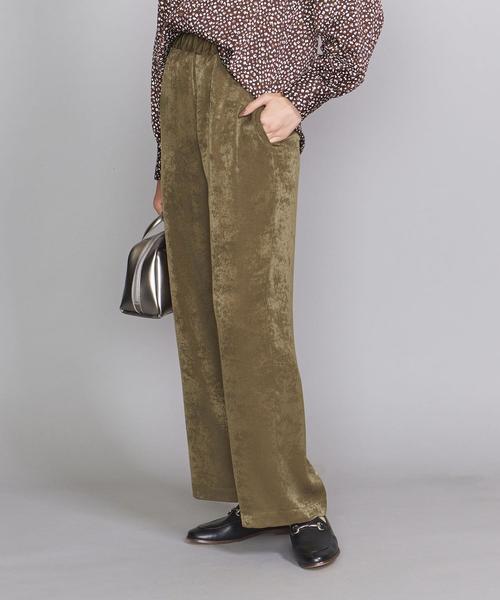 BEAUTY&YOUTH UNITED ARROWS（ビューティーアンドユースユナイテッドアローズ）の「BY スウェードライクサテンワイドパンツо（その他パンツ・レディース・ネイビー/その他1/オリーブ・SMALL/MEDIUM）」の9枚目の写真