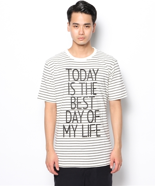 WEGO（ウィゴー）の「WEGO/メッセージロングカットソー（Tシャツ/カットソー・メンズ・ホワイト/ホワイト系その他・MEDIUM/LARGE）」の7枚目の写真