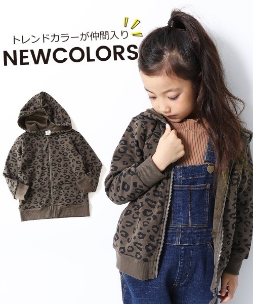 devirock(デビロック)の「プリント裏シャギージップパーカー(パーカー・キッズ・カモフラージュ/ブラック系その他/レオパード/ブラック系その他2・150cm/160cm/80cm/90cm/110cm/100cm/120cm/130cm/140cm)」の11枚目の写真