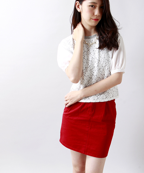 WEGO（ウィゴー）の「WEGO/チノコクーンスカート（スカート・レディース・ライトブラウン/カーキ/レッド/その他1・FREE）」の3枚目の写真