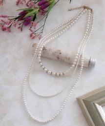 Cupid Heart | 【Cupid Heart】結婚式アクセ マルチウェイ3連パールネックレス(ネックレス)