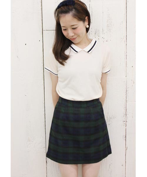 Chico（チコ）の「チェックBOXスカート（スカート・レディース・ダークグリーン・FREE）」の10枚目の写真