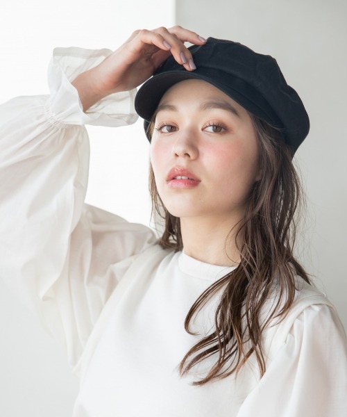 Heather（ヘザー）の「コットンツイルキャスケット　866541（キャスケット・レディース・ブラック/ダークベージュ/ライトベージュ・ONESIZE）」の2枚目の写真