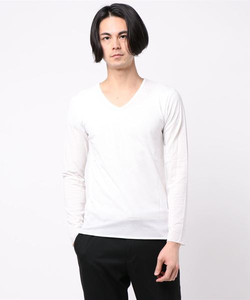 Bling Leads(ブリングリーズ)の「《Bl》アンサンブルVネック長袖Tシャツ(Tシャツ/カットソー・メンズ・ホワイト/ブラック/ネイビー/グレー/ワインレッド・MEDIUM/LARGE/X-LARGE)」の8枚目の写真