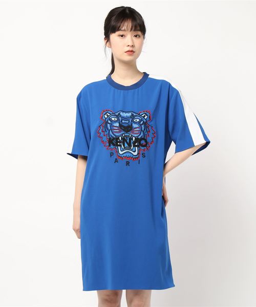 Crepe Back Satin Tiger Tee Dress ワンピース Kenzo ケンゾー のファッション通販 Zozotown