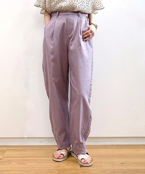 studio CLIP（スタディオクリップ）の「【リンネル5月号掲載】ロールアップゆったりスラウチパンツ（その他パンツ・レディース・アイボリー/ブラウン/ベージュ/ネイビー/ラベンダー・SMALL/LARGE/MEDIUM）」の5枚目の写真