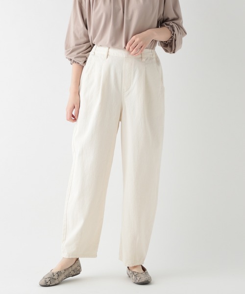 studio CLIP（スタディオクリップ）の「【リンネル5月号掲載】ロールアップゆったりスラウチパンツ（その他パンツ・レディース・アイボリー/ブラウン/ベージュ/ネイビー/ラベンダー・SMALL/LARGE/MEDIUM）」の3枚目の写真