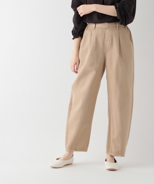 studio CLIP（スタディオクリップ）の「【リンネル5月号掲載】ロールアップゆったりスラウチパンツ（その他パンツ・レディース・アイボリー/ブラウン/ベージュ/ネイビー/ラベンダー・SMALL/LARGE/MEDIUM）」の2枚目の写真