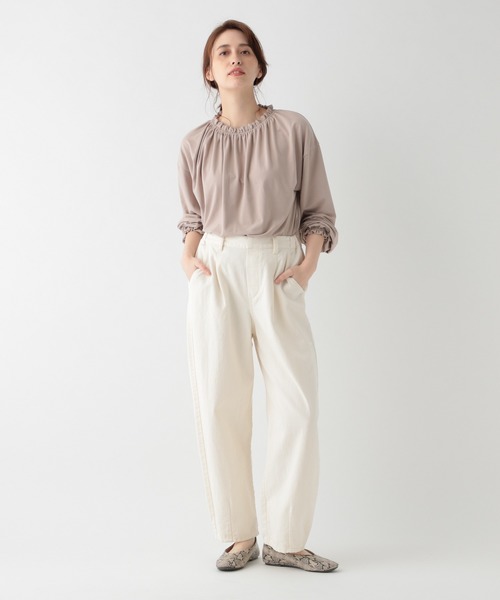 studio CLIP（スタディオクリップ）の「【リンネル5月号掲載】ロールアップゆったりスラウチパンツ（その他パンツ・レディース・アイボリー/ブラウン/ベージュ/ネイビー/ラベンダー・SMALL/LARGE/MEDIUM）」の13枚目の写真