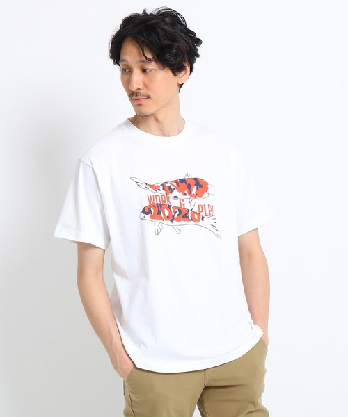 TAKEO KIKUCHI(タケオキクチ)の「2020錦鯉 Tシャツ(Tシャツ/カットソー・メンズ・レッド系1/ホワイト・03/01/02)」の12枚目の写真