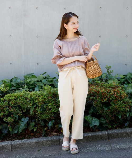 flower（フラワー）の「レディーレースブラウス（シャツ/ブラウス・レディース・アイボリー/ピンクベージュ・FREE）」の5枚目の写真