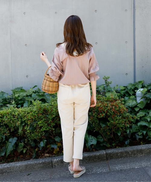 flower（フラワー）の「レディーレースブラウス（シャツ/ブラウス・レディース・アイボリー/ピンクベージュ・FREE）」の8枚目の写真