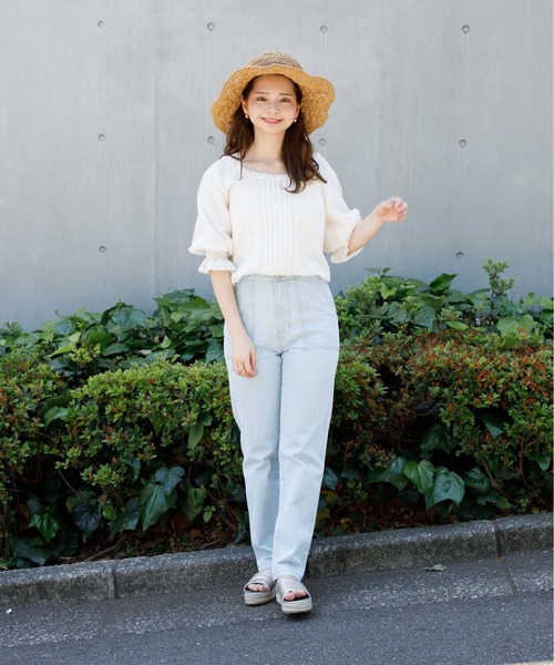 flower（フラワー）の「レディーレースブラウス（シャツ/ブラウス・レディース・アイボリー/ピンクベージュ・FREE）」の12枚目の写真