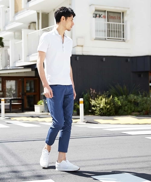 MICHEL KLEIN HOMME   （ミッシェルクランオム）の「クロップドパンツ（C-MAXオックス）（その他パンツ・メンズ・ベージュ/グレー/ブルー・MEDIUM/LARGE/X-LARGE）」の6枚目の写真