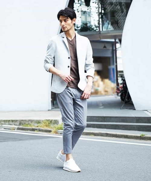 MICHEL KLEIN HOMME   （ミッシェルクランオム）の「クロップドパンツ（C-MAXオックス）（その他パンツ・メンズ・ベージュ/グレー/ブルー・MEDIUM/LARGE/X-LARGE）」の20枚目の写真