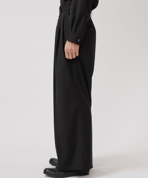 STUDIOUS SELECT（ステュディオスセレクト）の「【superNova】ハイウエストバギートラウザーズ（スラックス・メンズ・ブラック・XS）」の5枚目の写真