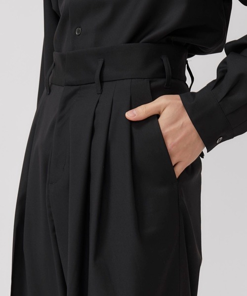 STUDIOUS SELECT（ステュディオスセレクト）の「【superNova】ハイウエストバギートラウザーズ（スラックス・メンズ・ブラック・XS）」の6枚目の写真