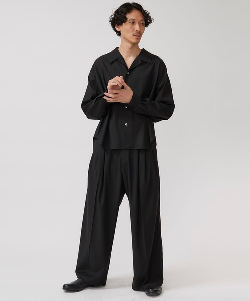 STUDIOUS SELECT（ステュディオスセレクト）の「【superNova】ハイウエストバギートラウザーズ（スラックス・メンズ・ブラック・XS）」の3枚目の写真