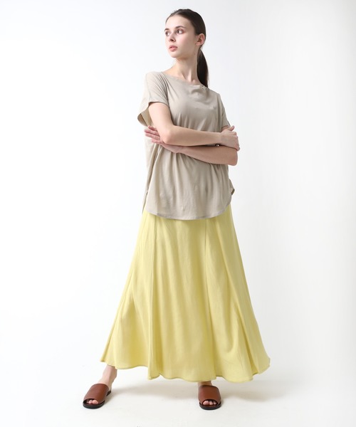 RNA-N(アールエヌエーエヌ)の「G0993 ロングフレアースカート(スカート・レディース・ベージュ/ブルー/イエロー・MEDIUM)」の10枚目の写真