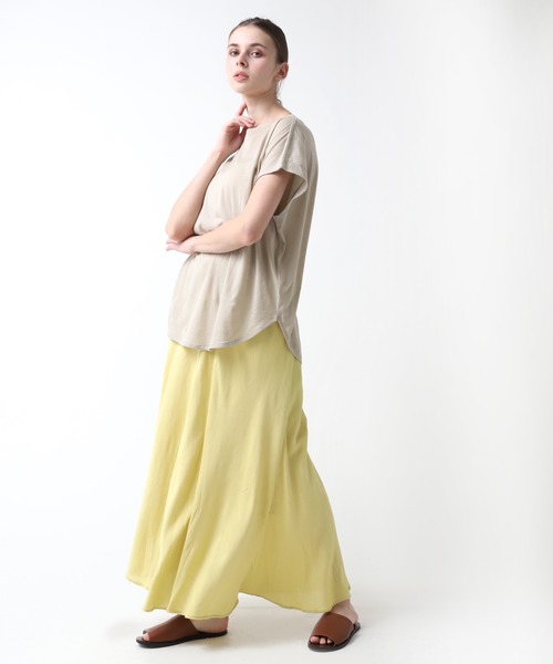 RNA-N(アールエヌエーエヌ)の「G0993 ロングフレアースカート(スカート・レディース・ベージュ/ブルー/イエロー・MEDIUM)」の11枚目の写真