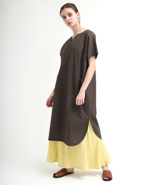 RNA-N(アールエヌエーエヌ)の「G0993 ロングフレアースカート(スカート・レディース・ベージュ/ブルー/イエロー・MEDIUM)」の13枚目の写真