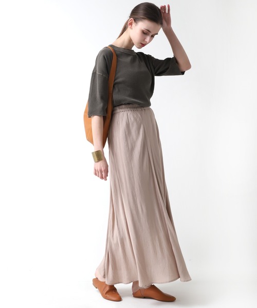 RNA-N(アールエヌエーエヌ)の「G0993 ロングフレアースカート(スカート・レディース・ベージュ/ブルー/イエロー・MEDIUM)」の15枚目の写真