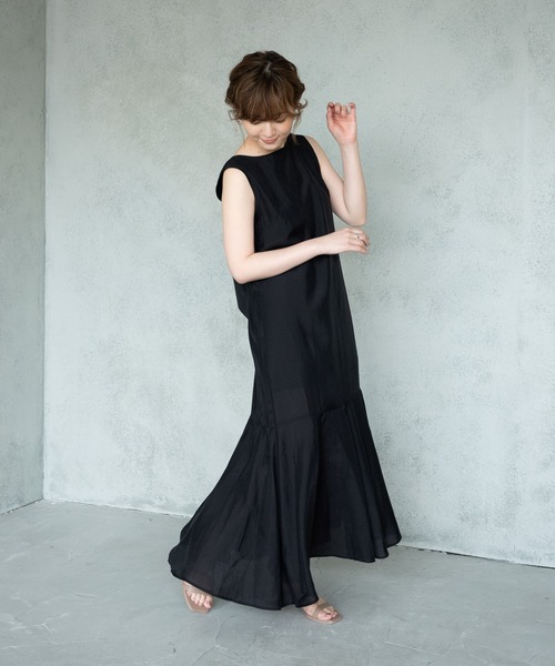 yukichi.（ユキチ）の「bella mermaid back design one-piece 【yukichi.】（ワンピース・レディース・ブラック/ブラウン/グリーン・FREE）」の7枚目の写真